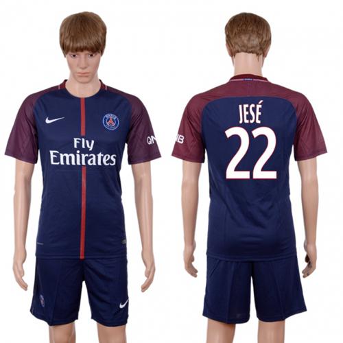 Paris Saint-Germain #22 Jese Home Soccer Club Jersey - Click Image to Close